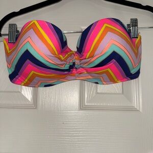 Victoria’s Secret Multi-Color Chevron Bandeau Swim Top - Women Swim
